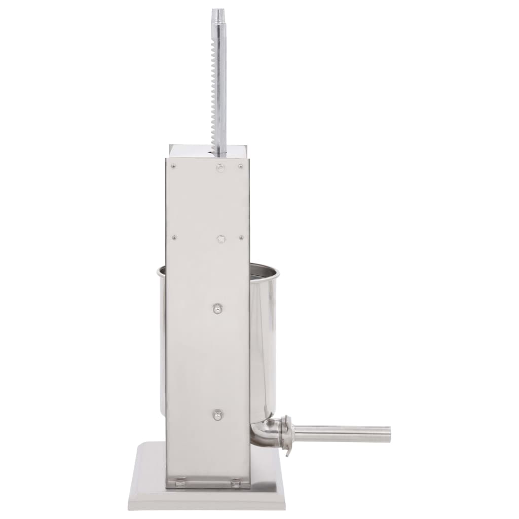 Aparat de umplut cârnați manual, argintiu, 10L, oțel inoxidabil