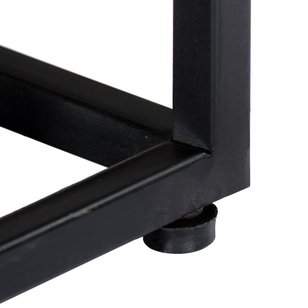 Comodă TV, 120 x 30 x 40 cm, lemn masiv reciclat și oțel