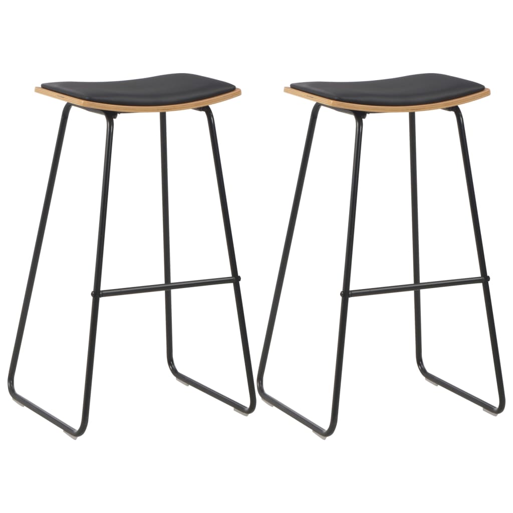 Set mobilier de bar, 3 piese, negru, oțel