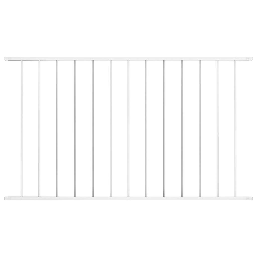 Panou de gard din oțel vopsit în câmp electrostatic, 1,63x1 m, alb