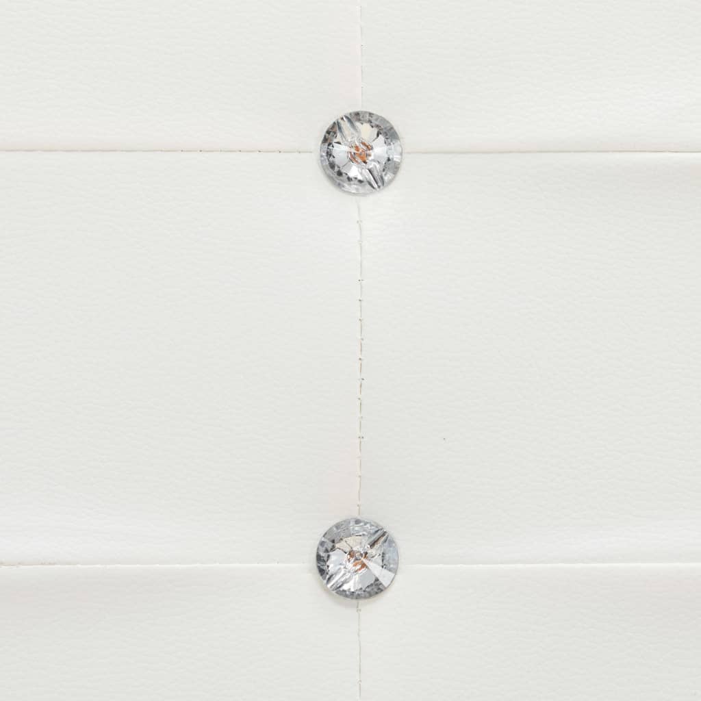 Cadru de pat fără saltea piele artificială albă 135x190 cm