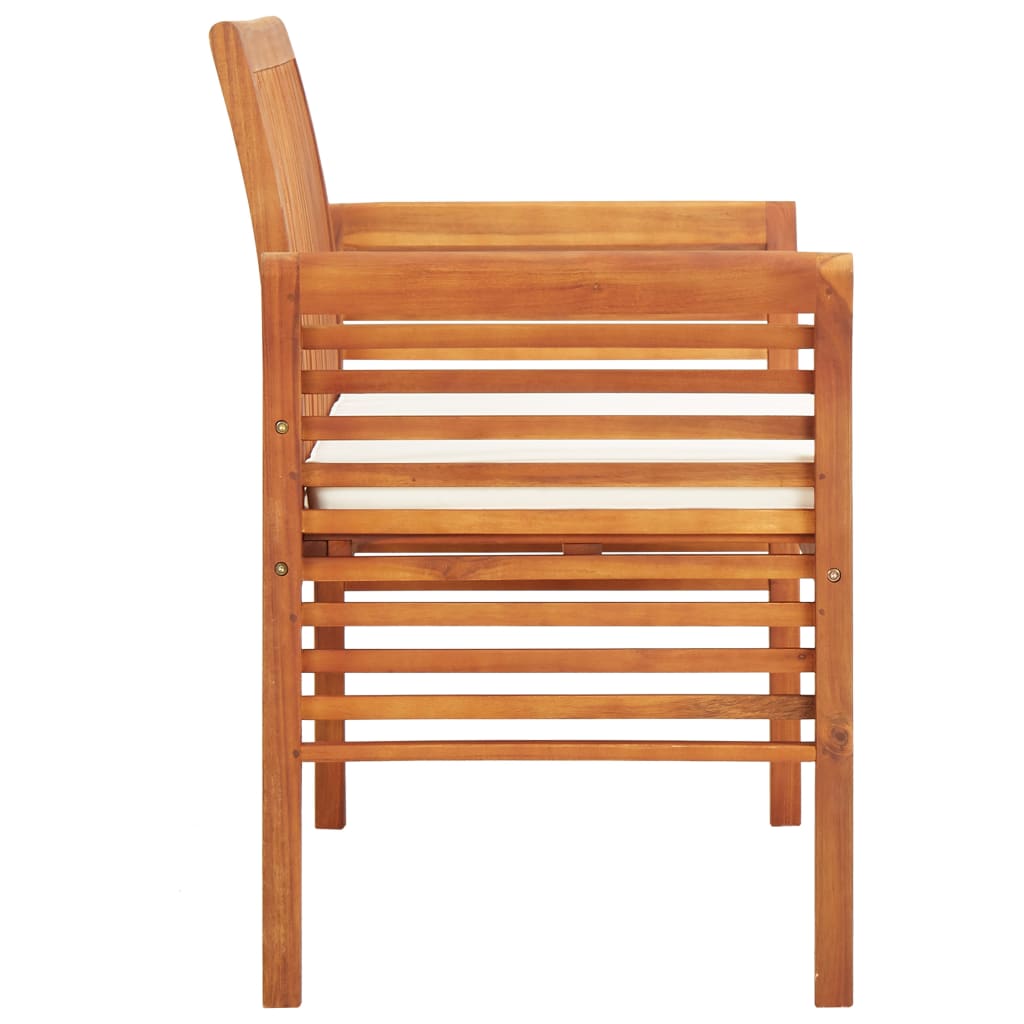 Bancă grădină cu 2 locuri & pernă, 120 cm, lemn masiv acacia