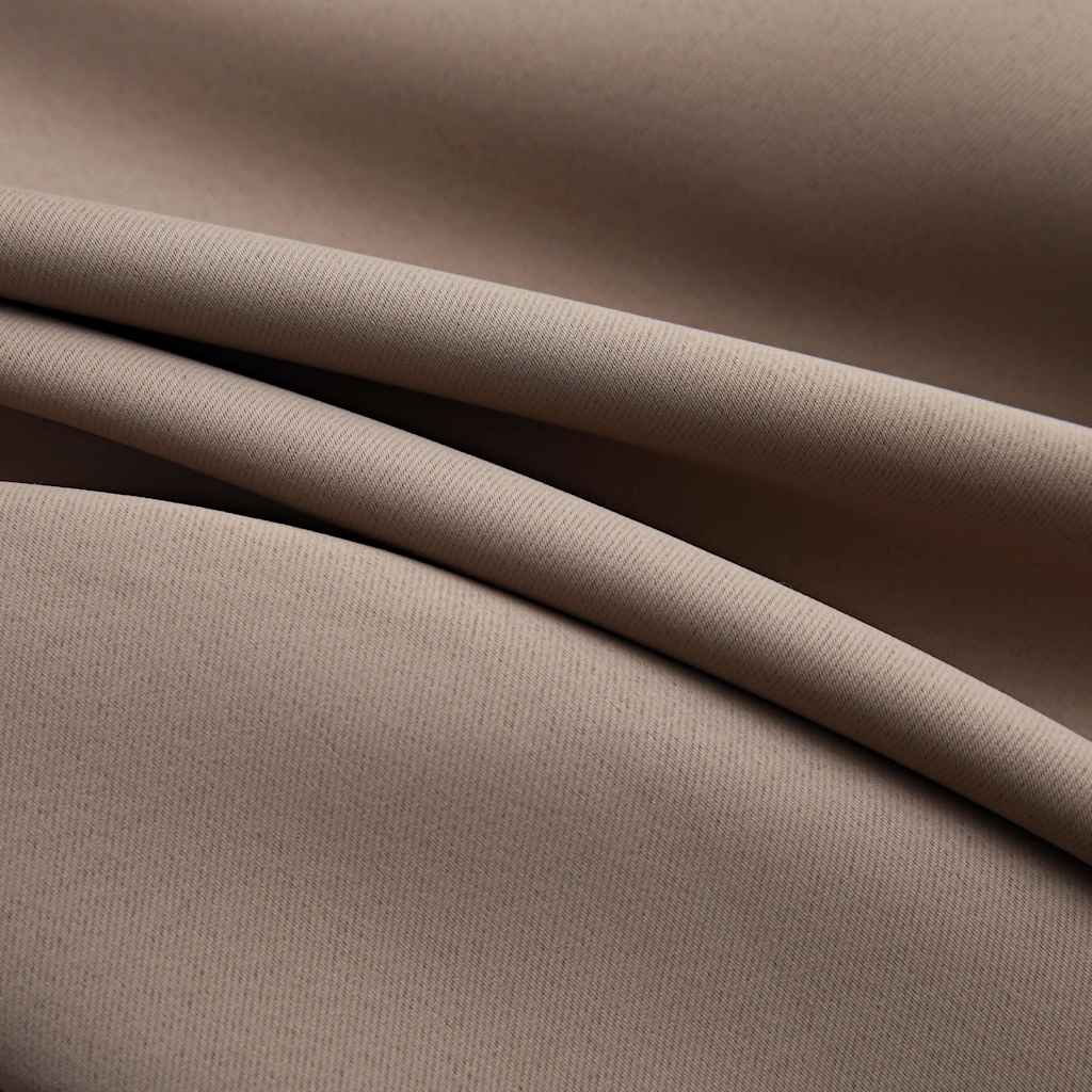 Draperie opacă cu inele metalice, gri taupe, 290 x 245 cm