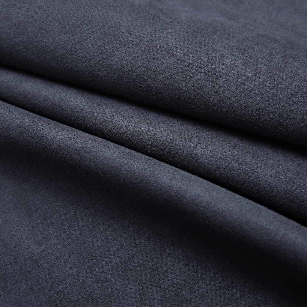 Draperii opace cu inele metalice, 2 buc, antracit, 140 x 225 cm