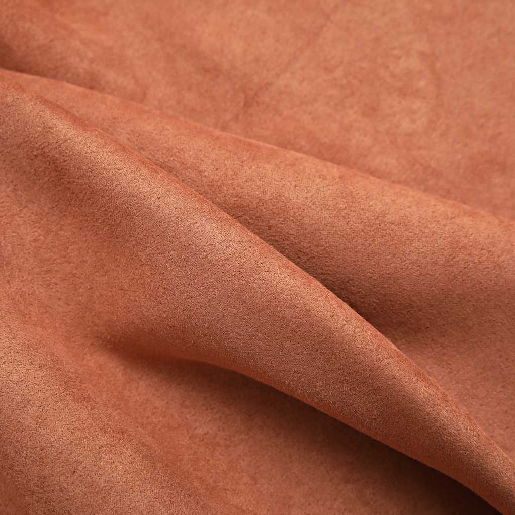 Draperii opace cu inele metalice, 2 buc, ruginiu, 140x245 cm