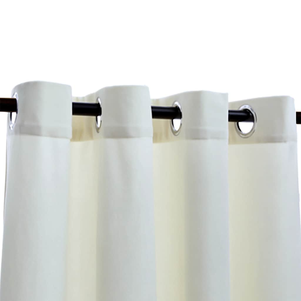 Draperie opacă, crem, 290x245 cm, catifea, inele metalice