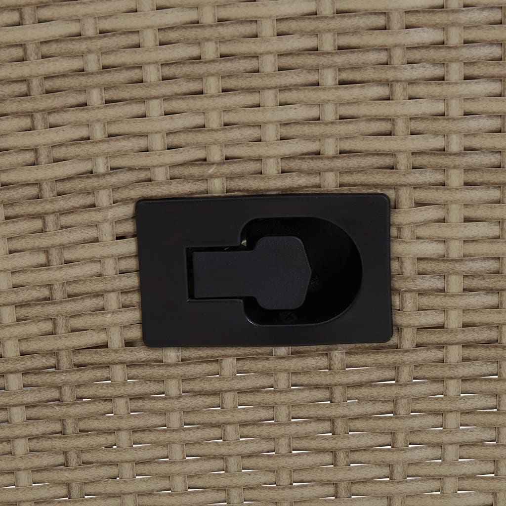 Scaune de exterior cu perne, 2 buc., bej, poliratan