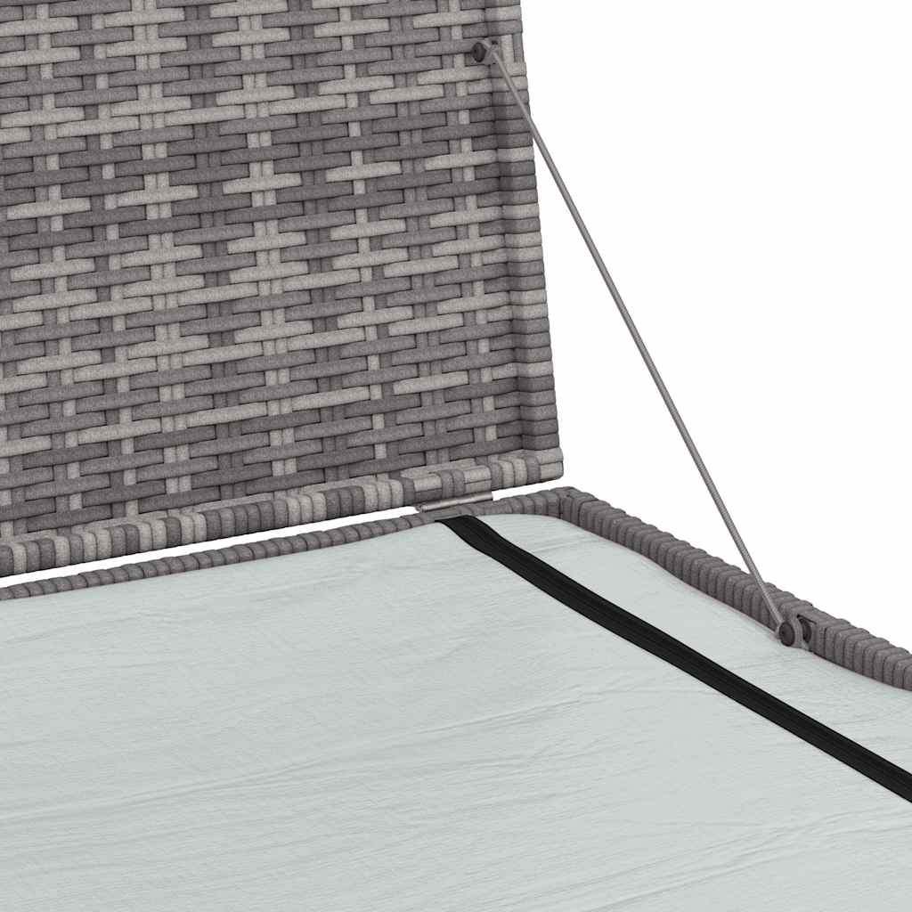 Ladă de depozitare de grădină, gri, 150x100x100 cm, poliratan