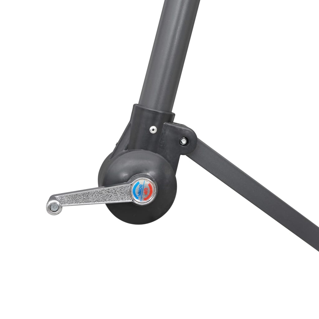 Umbrelă de soare suspendată, alb, 3 m, stâlp de aluminiu