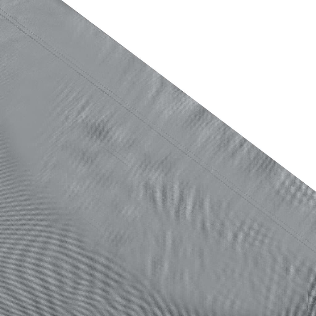 Pat șezlong de exterior cu copertină, gri