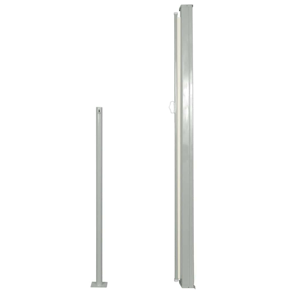 Copertină laterală retractabilă de terasă, crem, 100 x 500 cm