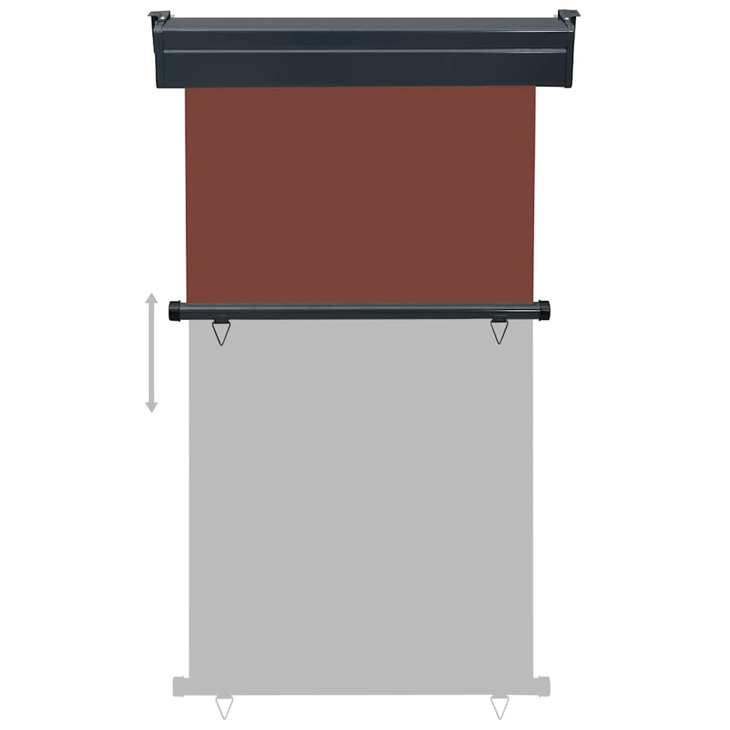 Copertină laterală de balcon, maro, 100 x 250 cm