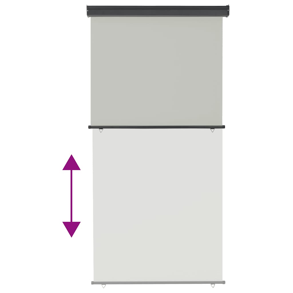 Copertină laterală de balcon, gri, 125 x 250 cm