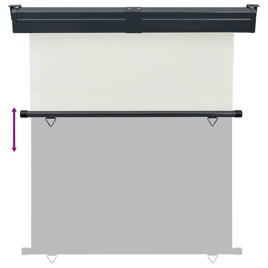 Copertină laterală de balcon, crem, 170x250 cm