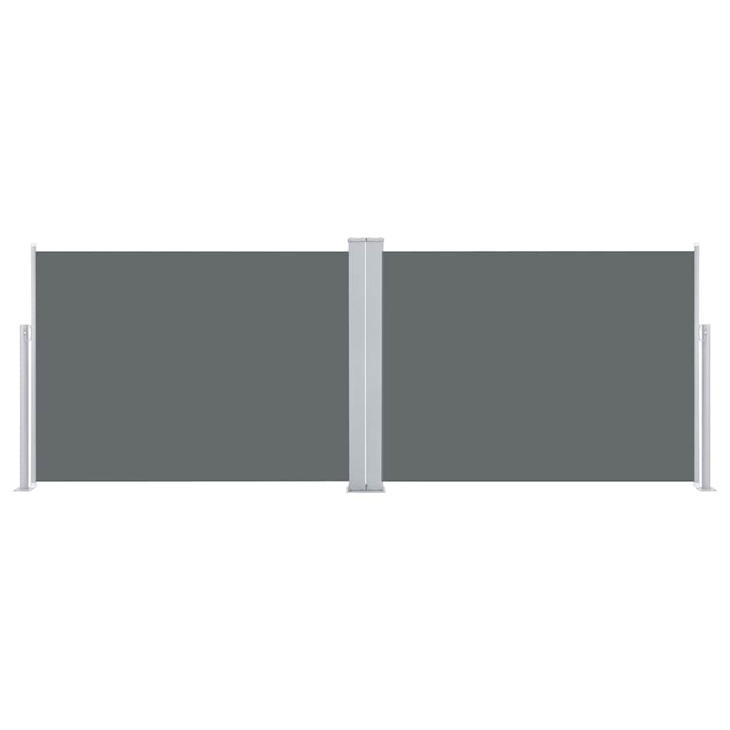Copertină laterală retractabilă, antracit, 100 x 1000 cm