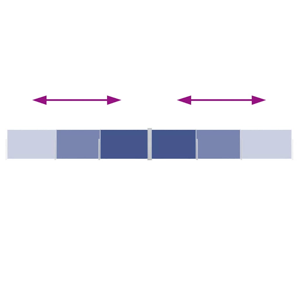 Copertină laterală retractabilă, albastru, 120 x 1000 cm