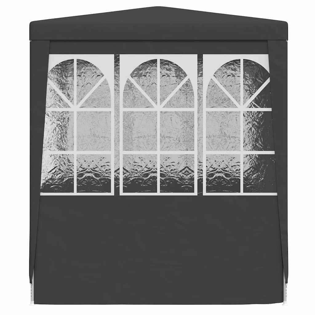 Cort de petrecere profesional cu pereți antracit 2x2 m 90 g/m²