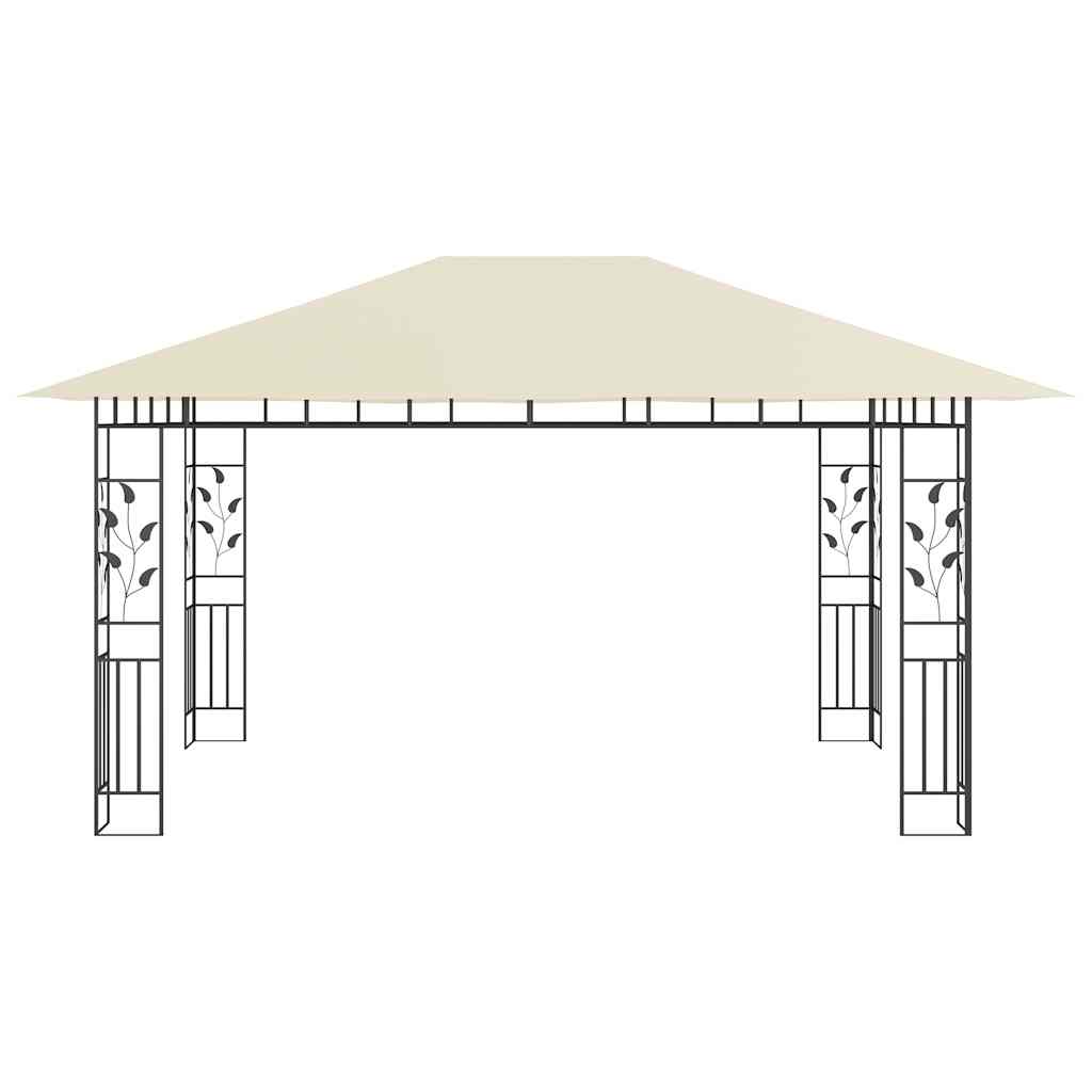 Pavilion cu plasă anti-țânțari, crem, 4x3x2,73 m, 180 g/m²