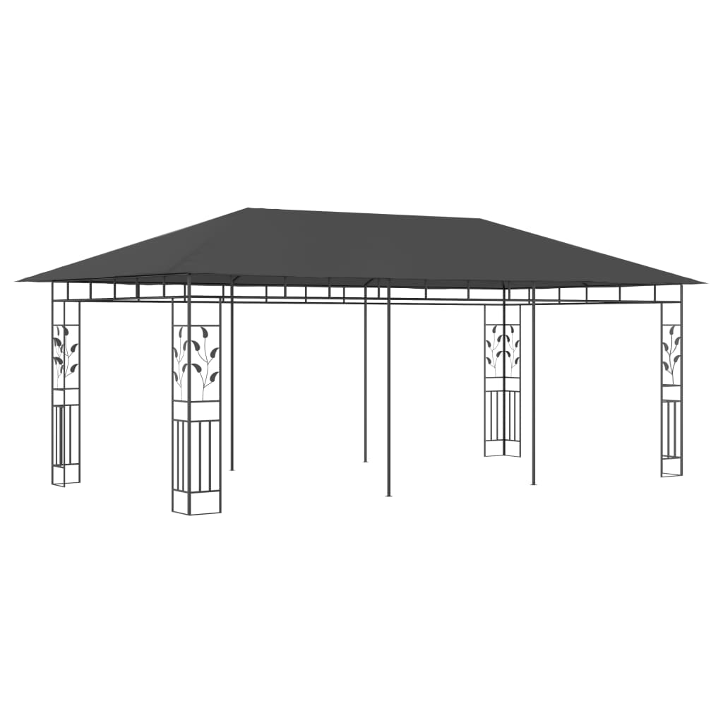 Pavilion cu plasă anti-țânțari, antracit, 6 x 3 x 2,73 m
