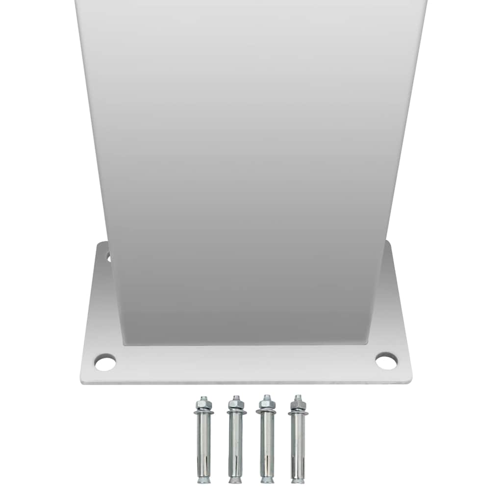 Duș de grădină, oțel inoxidabil, pătrat
