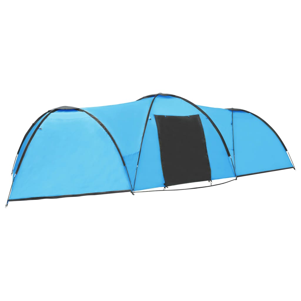 Cort camping tip iglu, 8 persoane, albastru, 650x240x190 cm