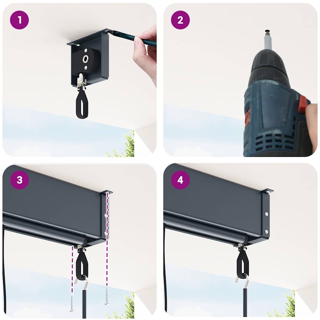 Jaluzea tip rulou de exterior, antracit, 140 x 250 cm