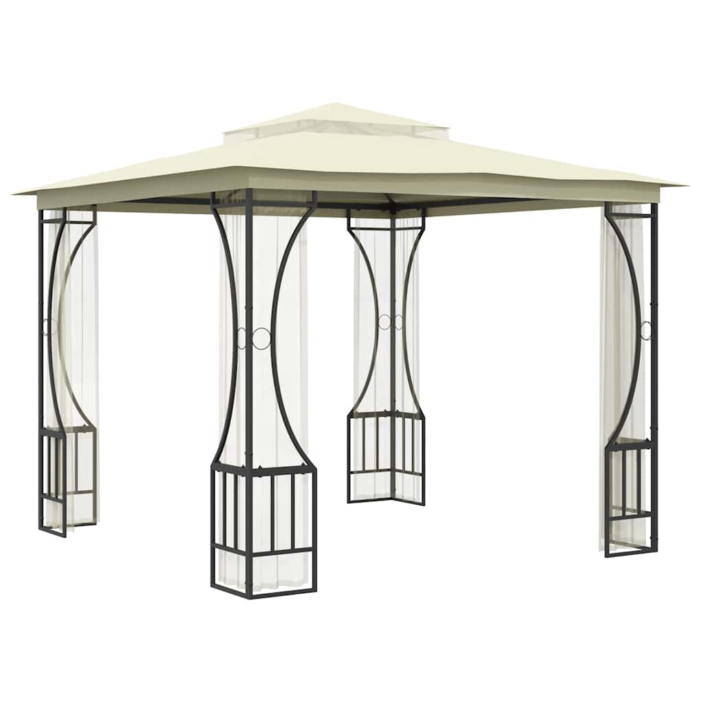 Pavilion cu plase, crem, 300 x 300 x 265 cm