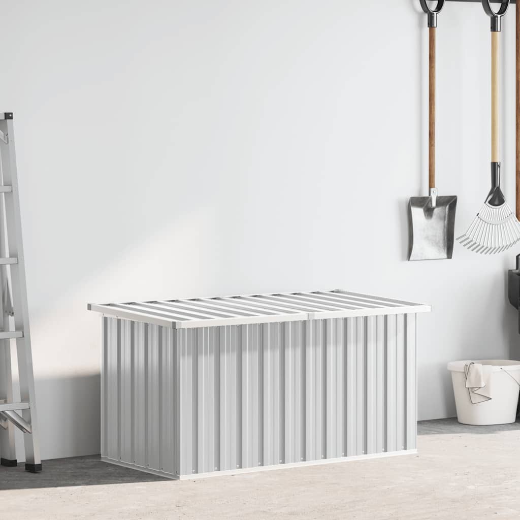 Ladă de depozitare pentru grădină, gri, 129x67x65 cm