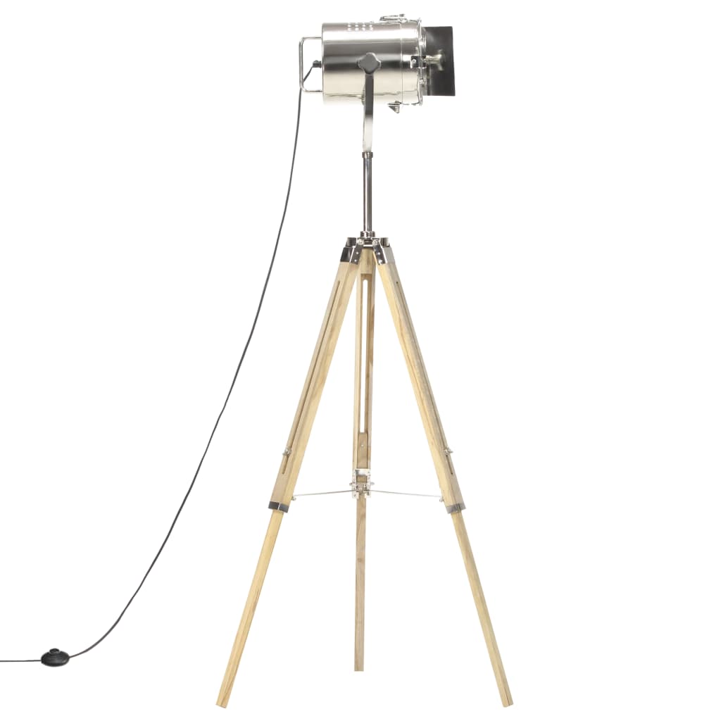 Lampă de podea cu trepied, 140 cm, lemn masiv de mango
