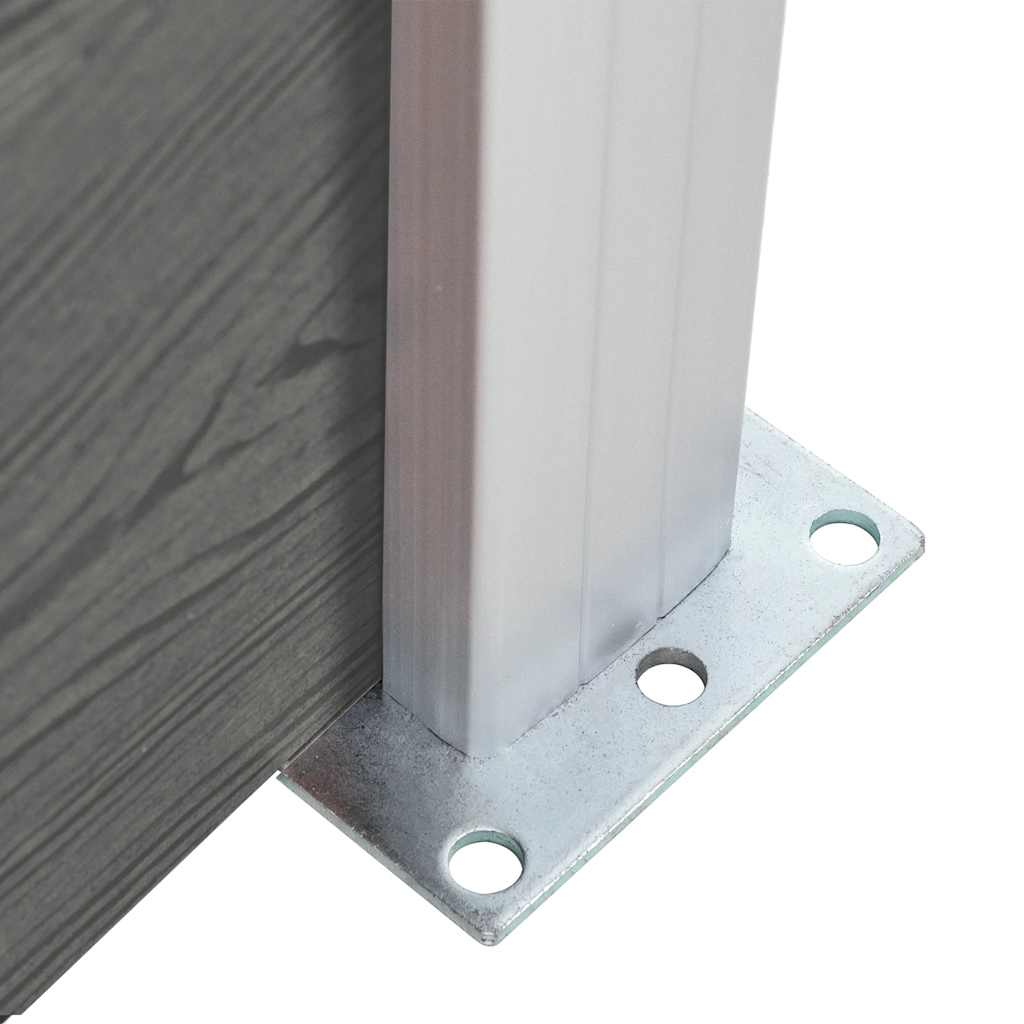 Gard de grădină, gri, 175x186 cm, WPC