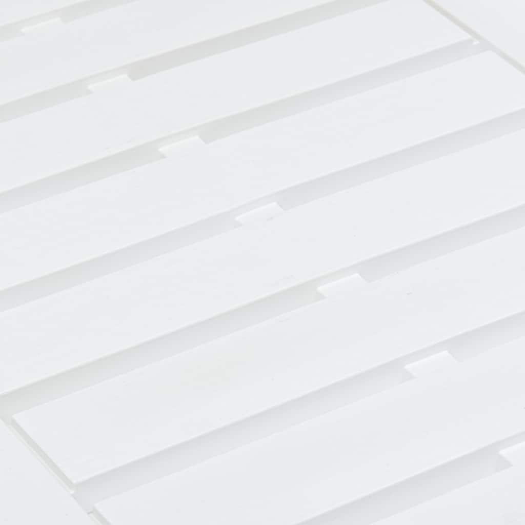 Masă de grădină, alb, 78 x 55 x 38 cm, plastic