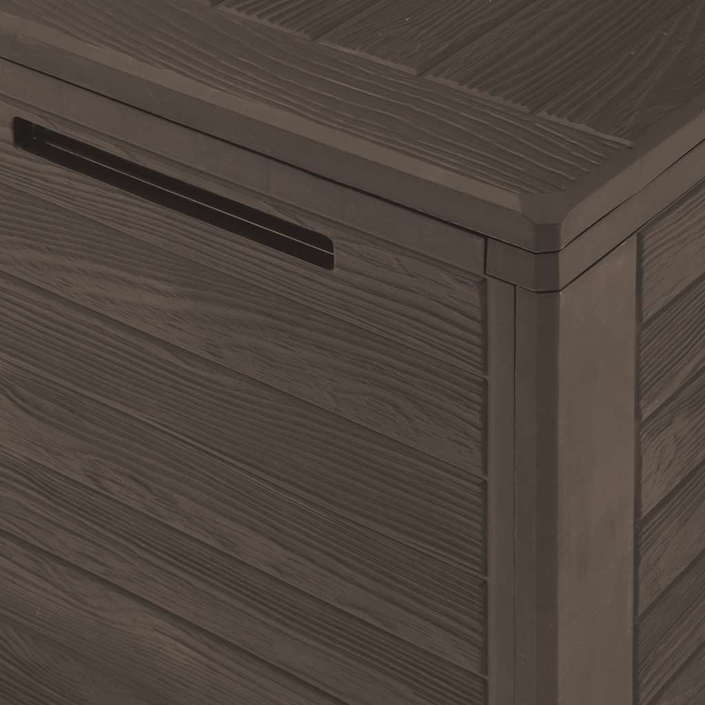Ladă de depozitare pentru grădină, maro, 116 x 44 x 55 cm
