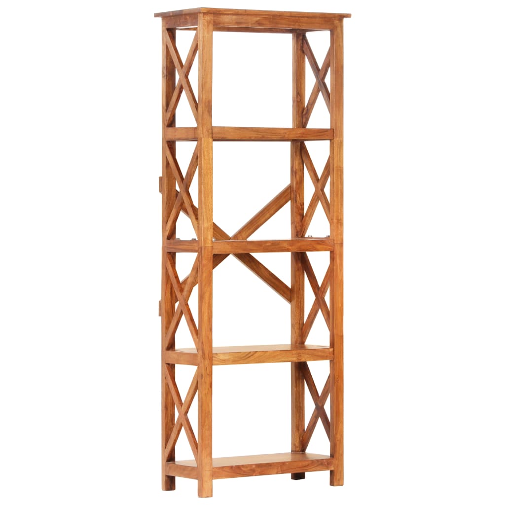 Bibliotecă, 60x30x160 cm lemn masiv acaciacu finisaj tip miere