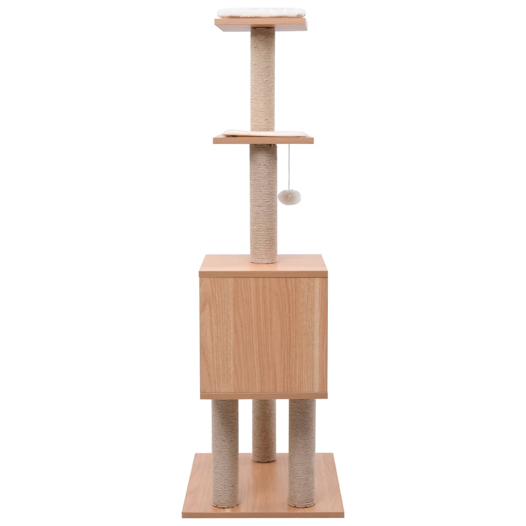 Ansamblu pentru pisici, covoraș din funie de sisal, 123 cm