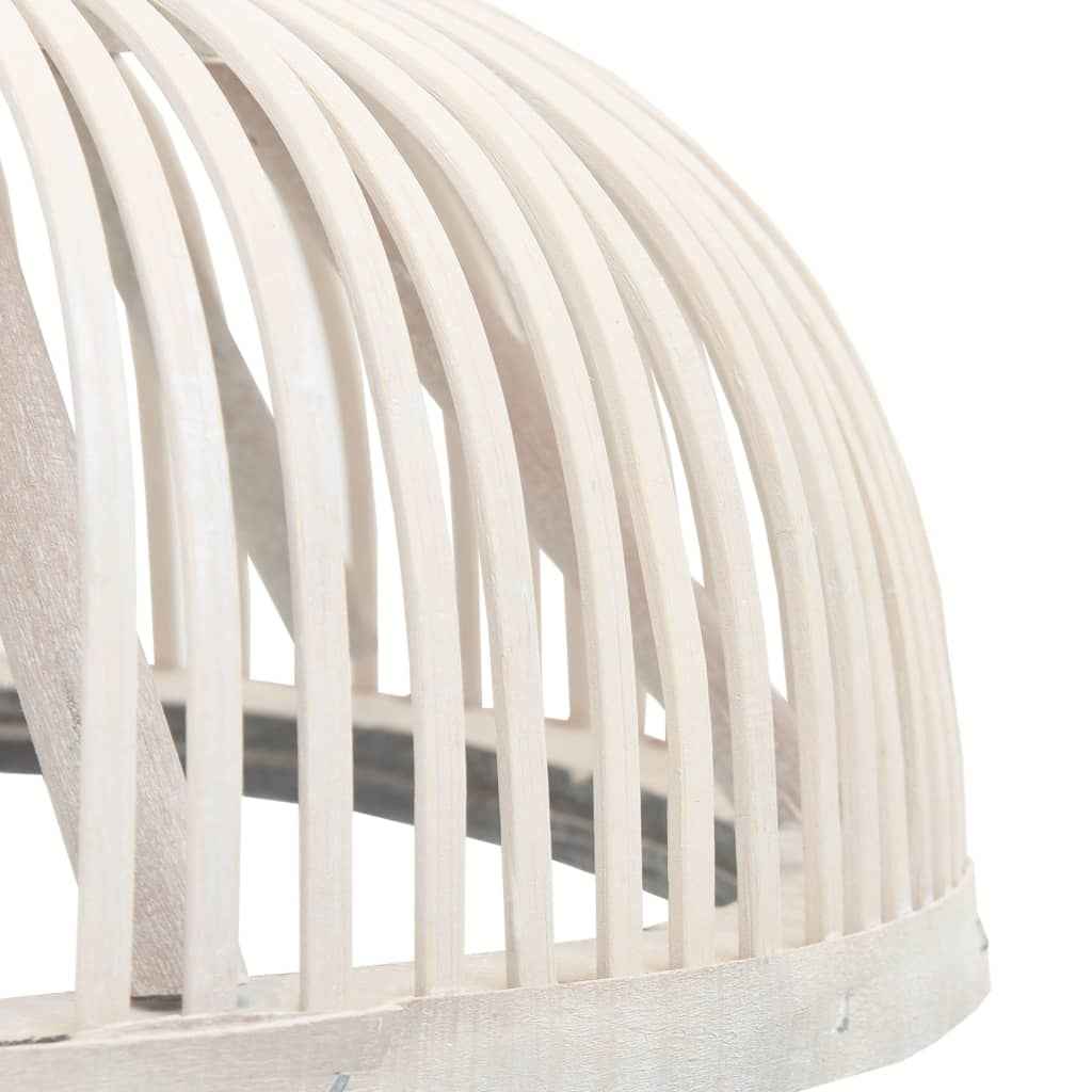 Lampă suspendată, 34x14,5 cm, bambus, 40 W, semicerc, E27