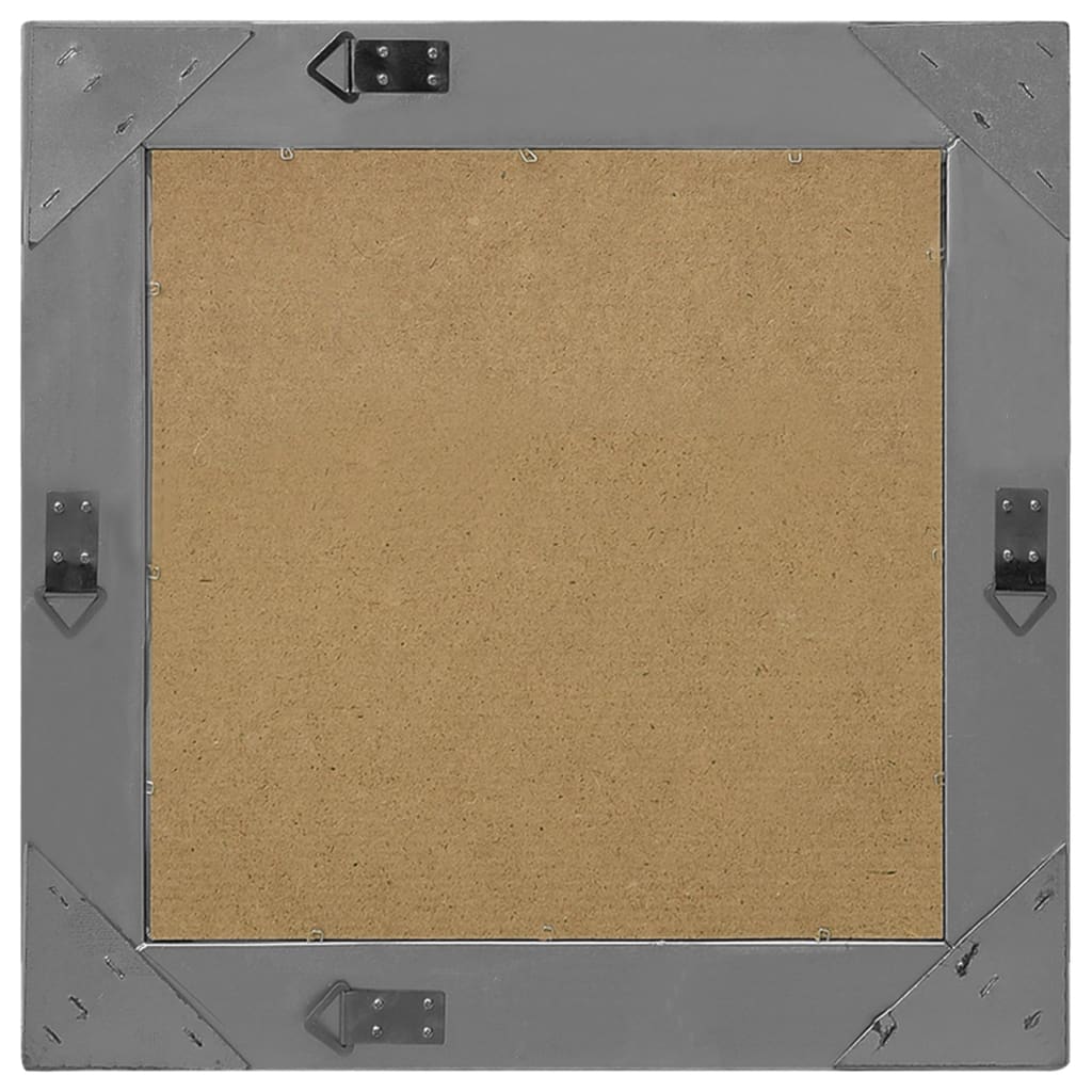 Oglindă de perete în stil baroc, negru, 50 x 50 cm