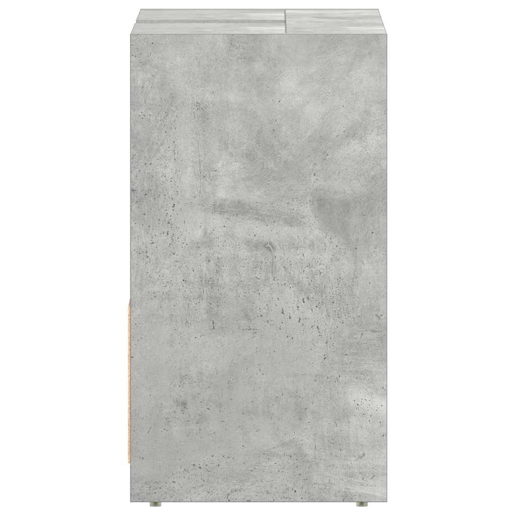 Dulap de baie, gri beton, 60x33x61 cm, lemn prelucrat