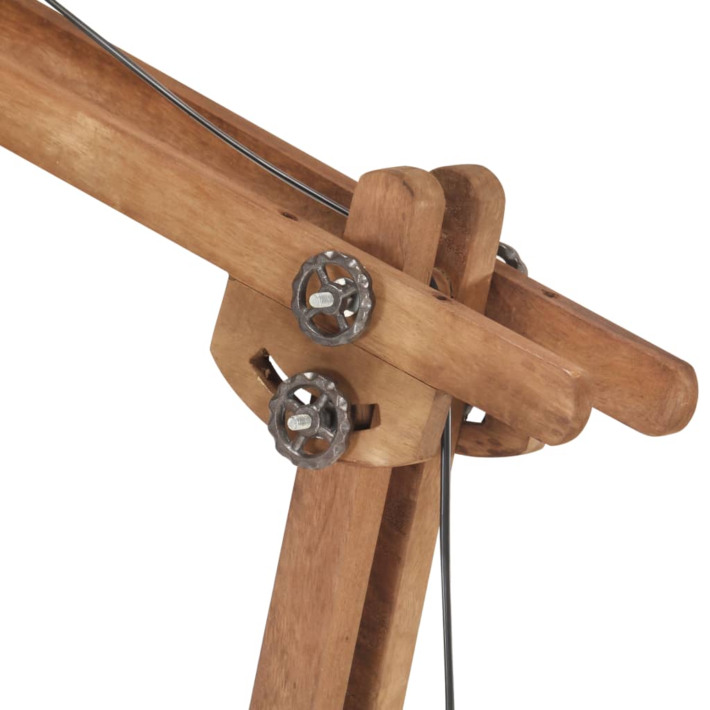 Lampă de podea, alamă, lemn masiv de mango, E27