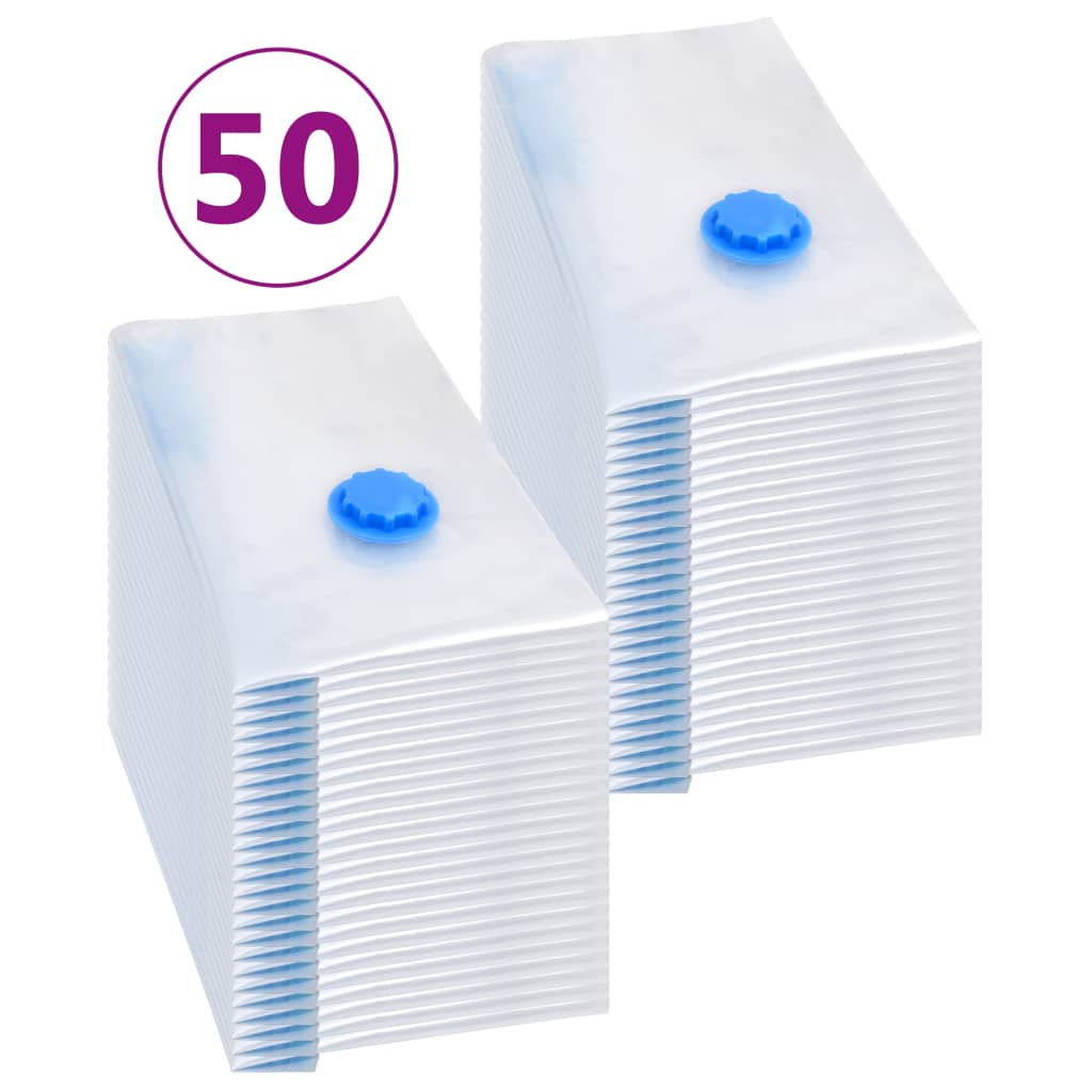 Saci vidați îmbrăcăminte depozitare voiaj 50 buc. 60x40 cm