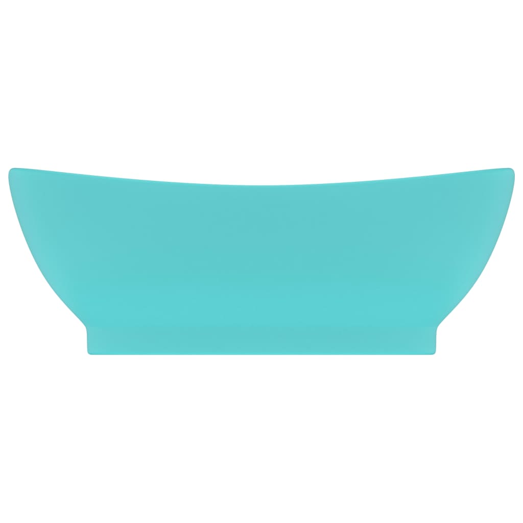 Chiuvetă lux preaplin verde deschis mat 58,5x39cm ceramică oval