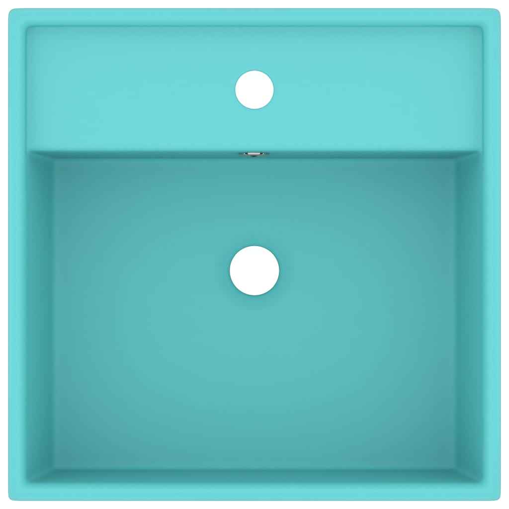 Chiuvetă lux preaplin verde mat 41x41 cm ceramică pătrat