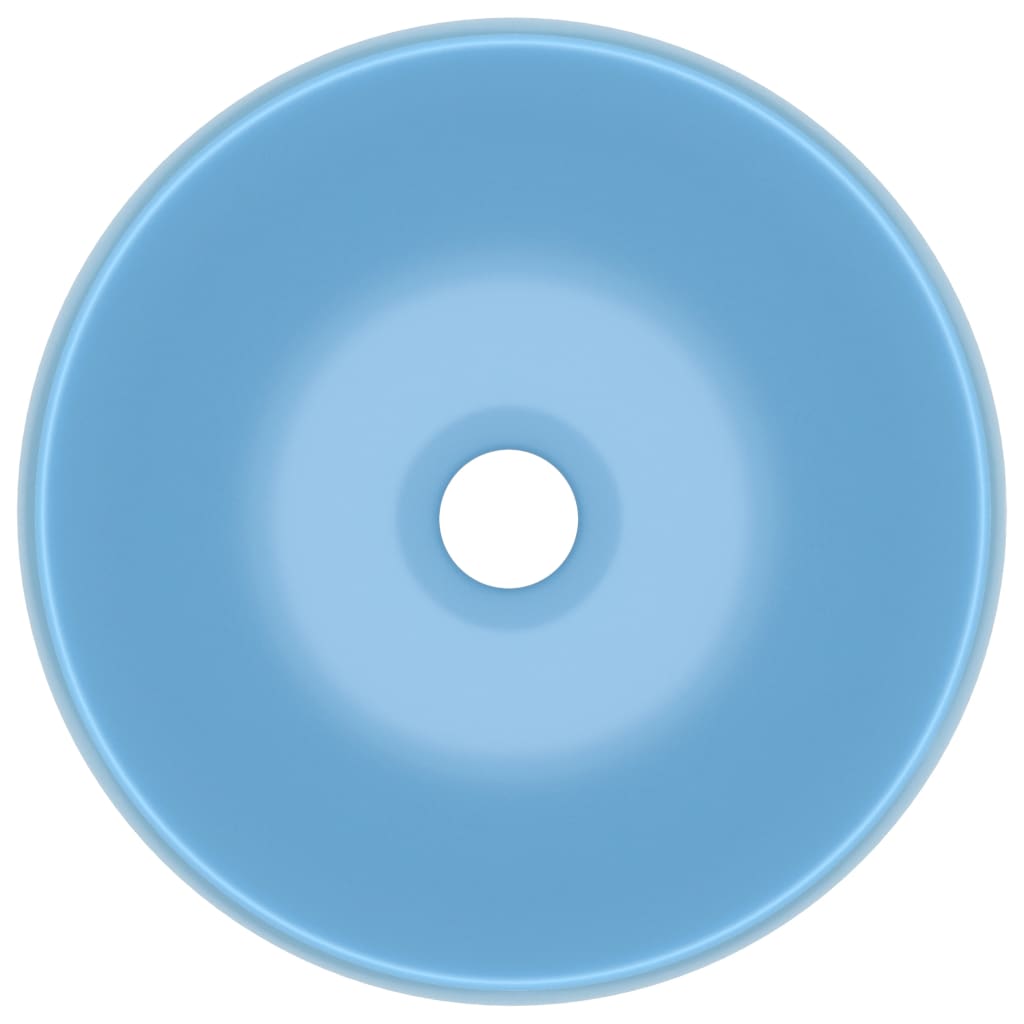 Chiuvetă baie lux albastru deschis mat 40x15 cm ceramică rotund