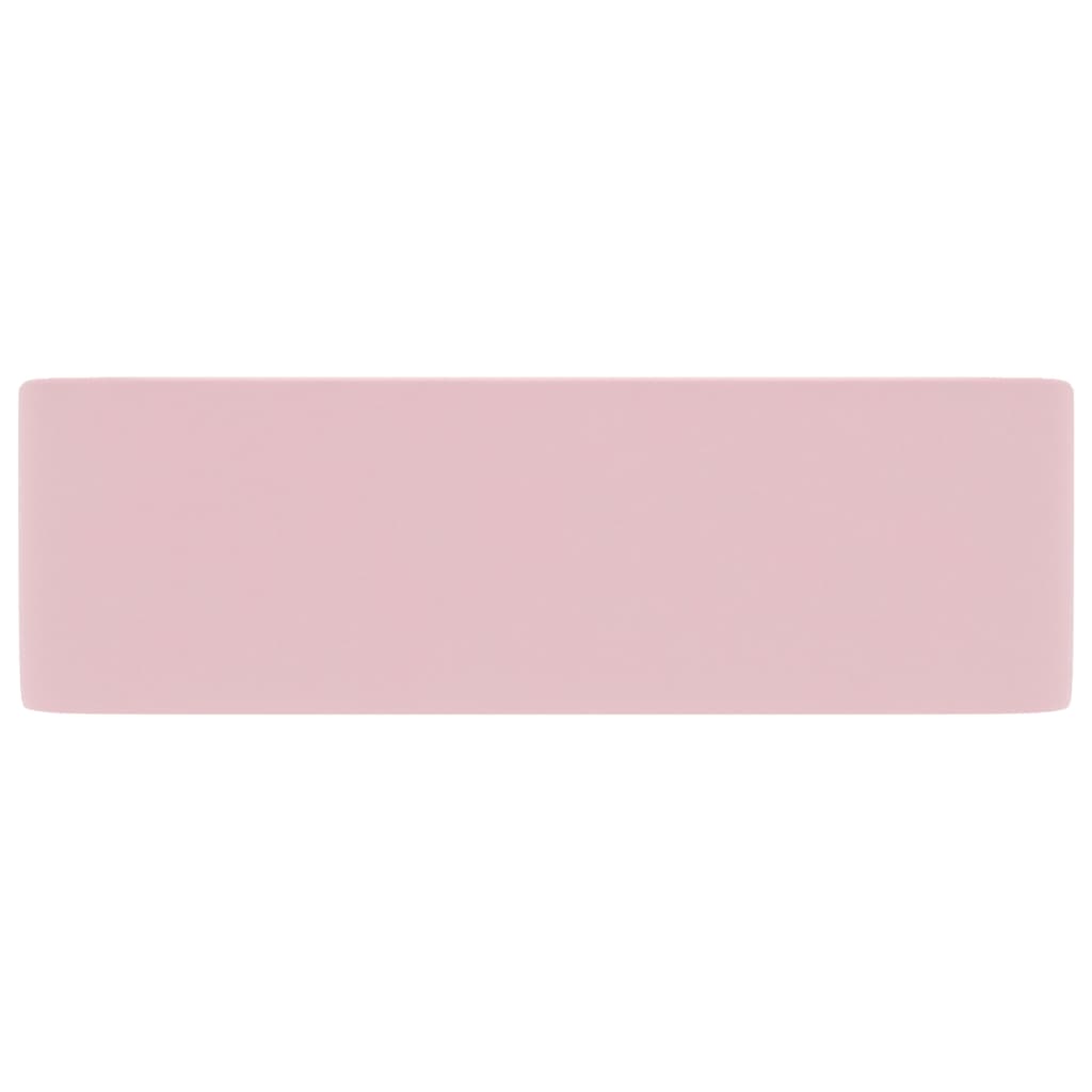 Chiuvetă de baie lux, roz mat, 41 x 30 x 12 cm, ceramică