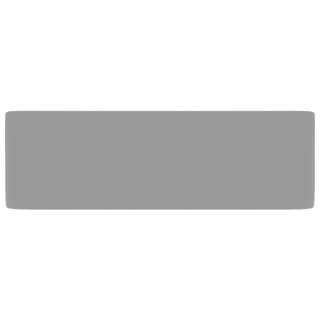 Chiuvetă de baie lux, gri deschis mat, 41x30x12 cm, ceramică