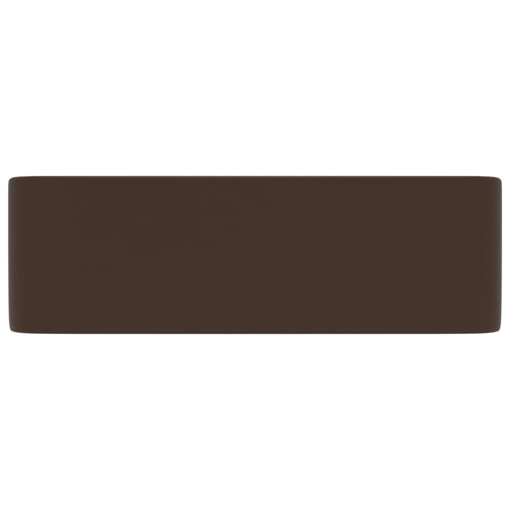 Chiuvetă de baie lux, maro deschis mat, 41x30x12 cm, ceramică