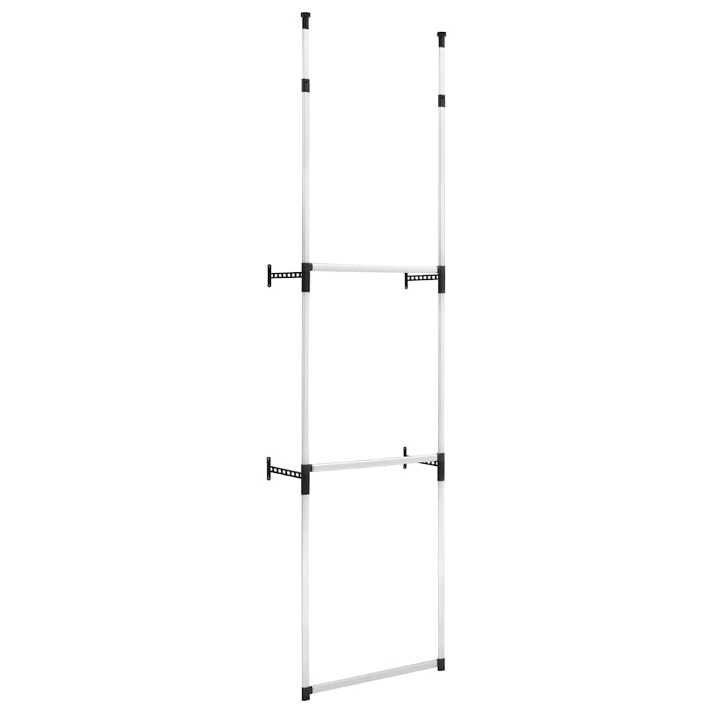 Sistem de garderobă telescopic, cu bare, aluminiu