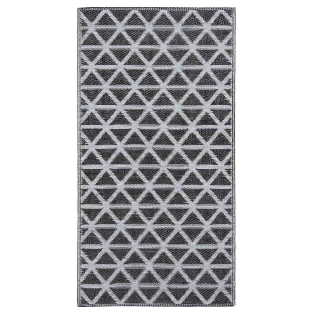 Covor de exterior, ARAKIL negru, 190x290 cm, PP