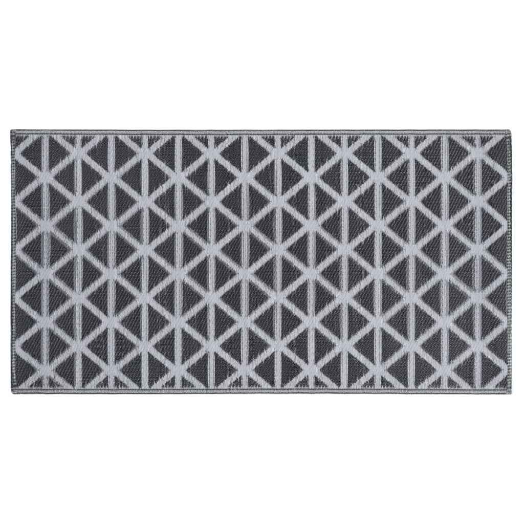 Covor de exterior, ARAKIL negru, 190x290 cm, PP