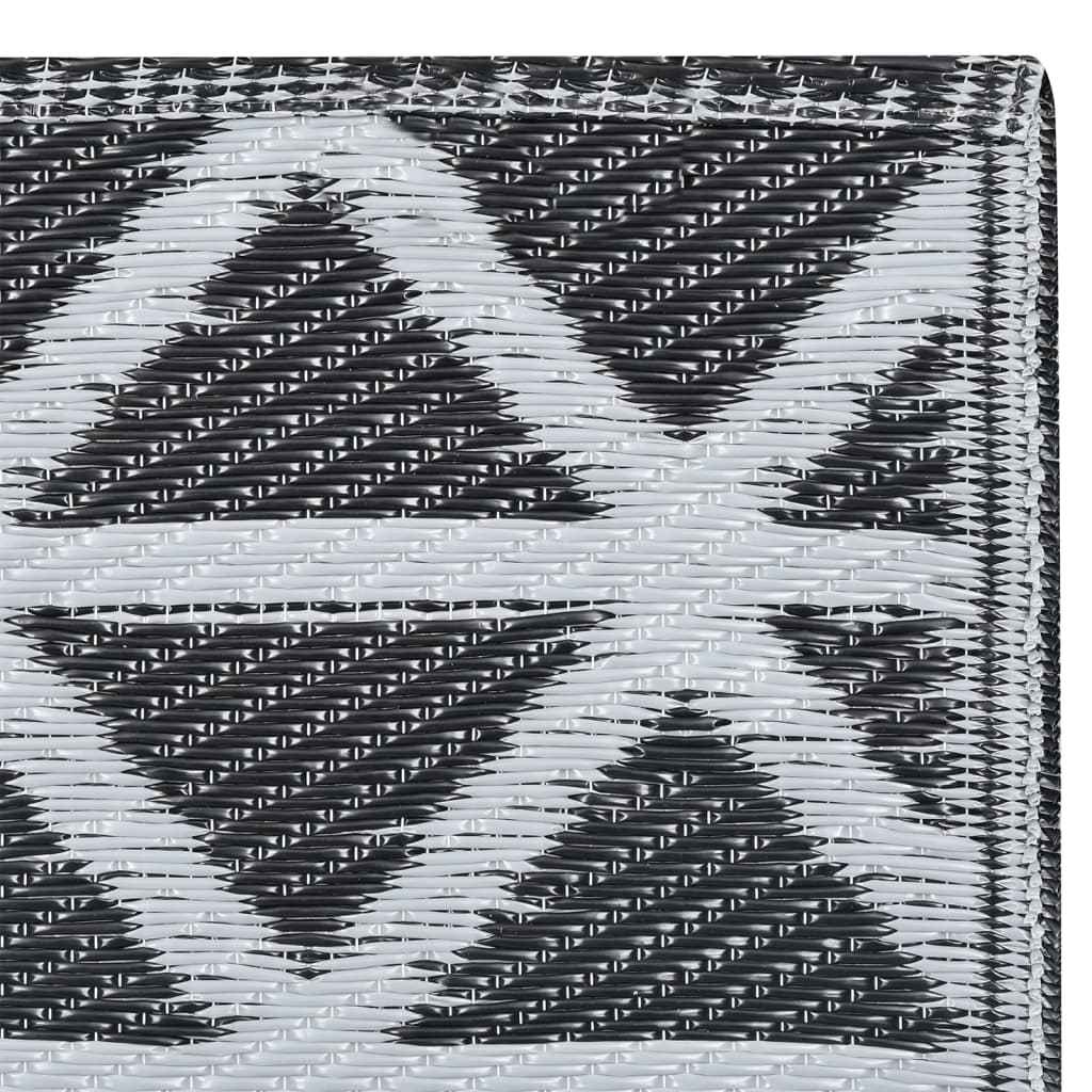 Covor de exterior, ARAKIL negru, 190x290 cm, PP