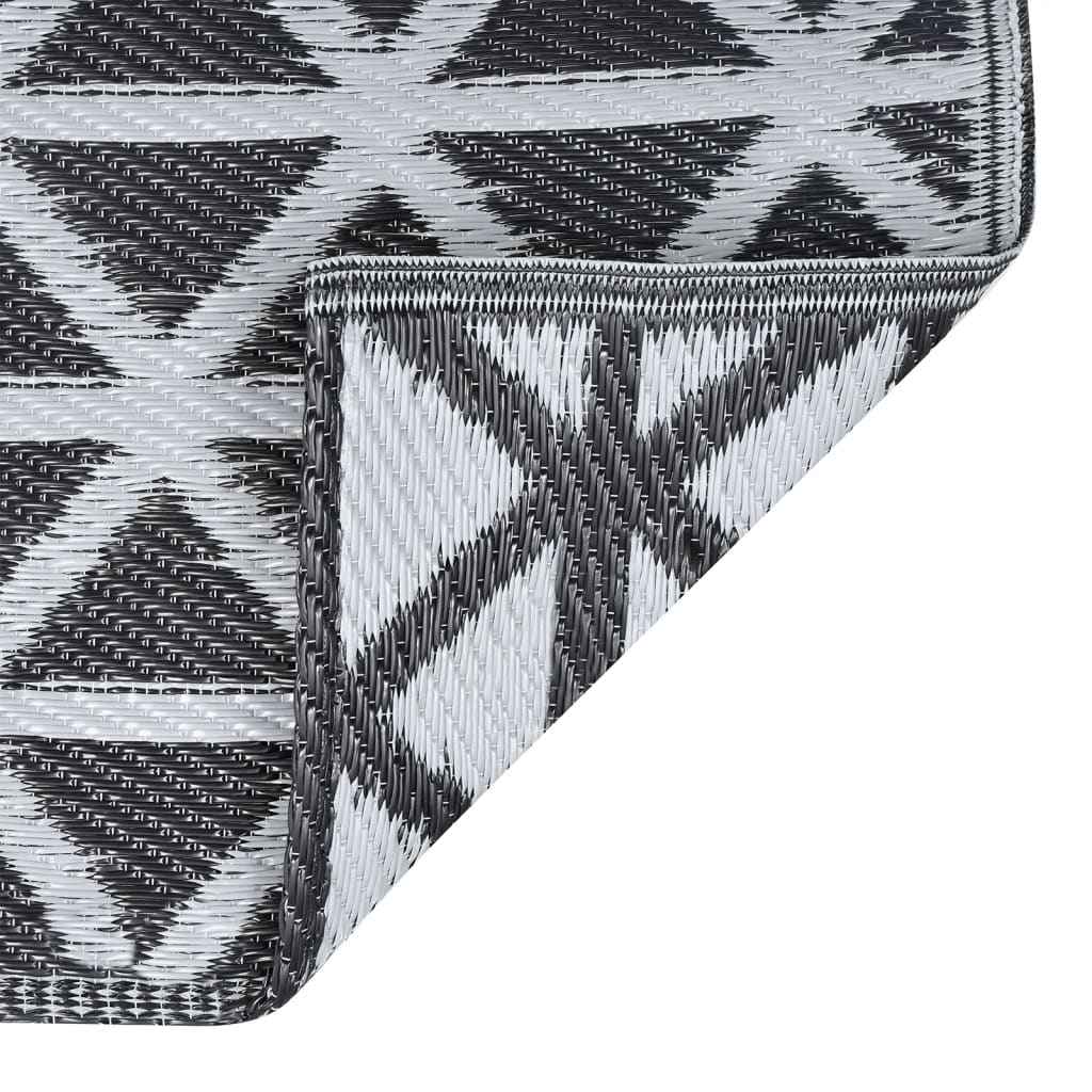 Covor de exterior, ARAKIL negru, 190x290 cm, PP